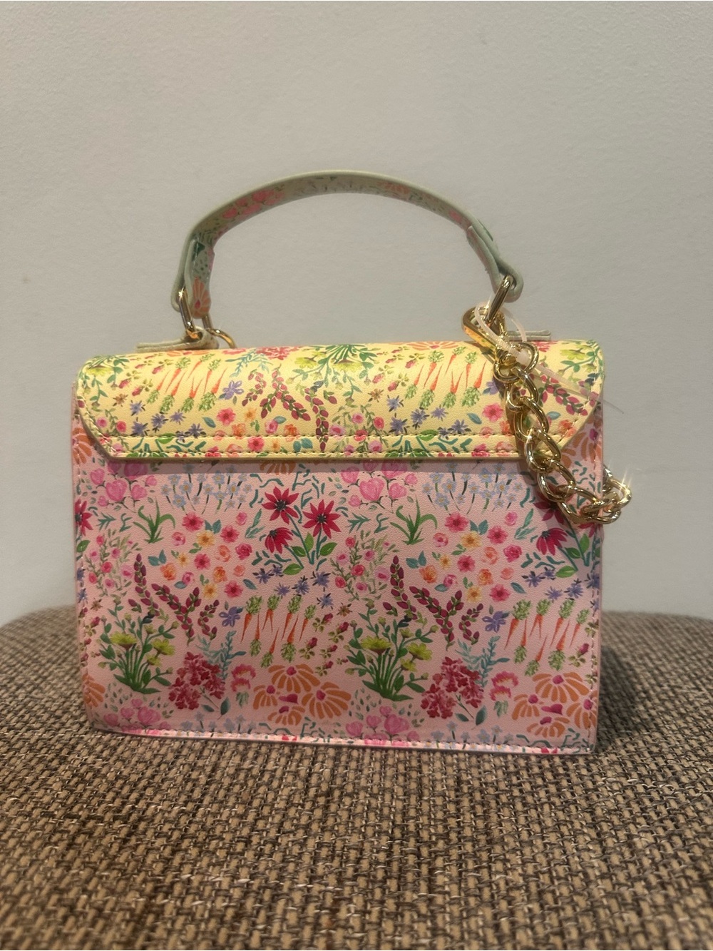 NWT Betsey Johnson Floral Garden Top-Handle Crossbody Bag | Basket Charms - Picture 8 of 12